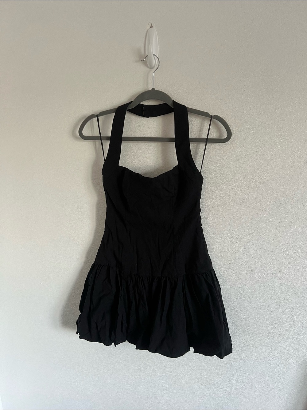 Reformation Black Halter Mini Dress, size 2 - Picture 2 of 4